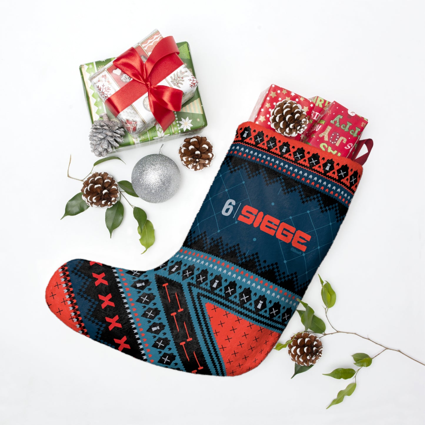 Six Siege Holiday Patterned Stocking