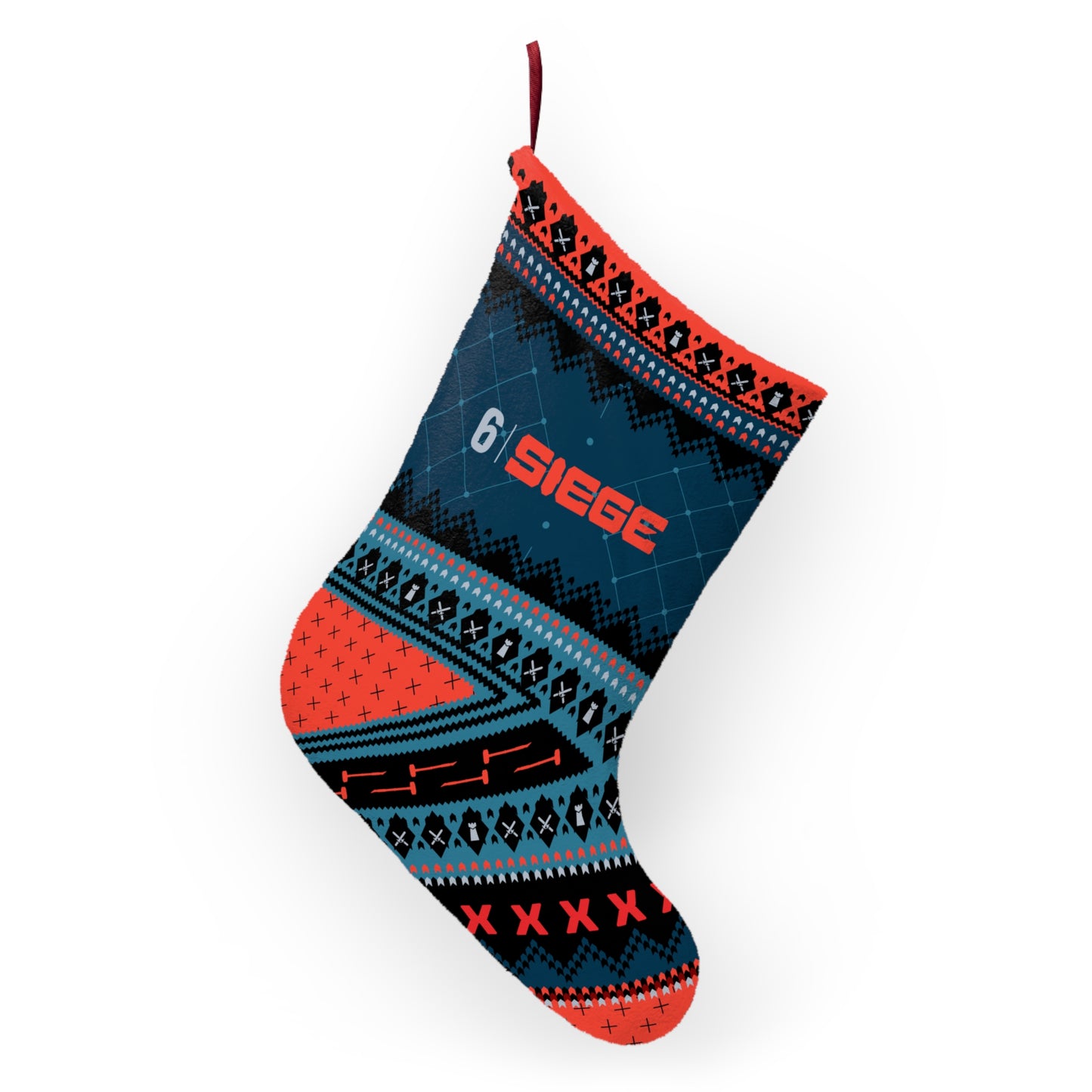 Six Siege Holiday Patterned Stocking