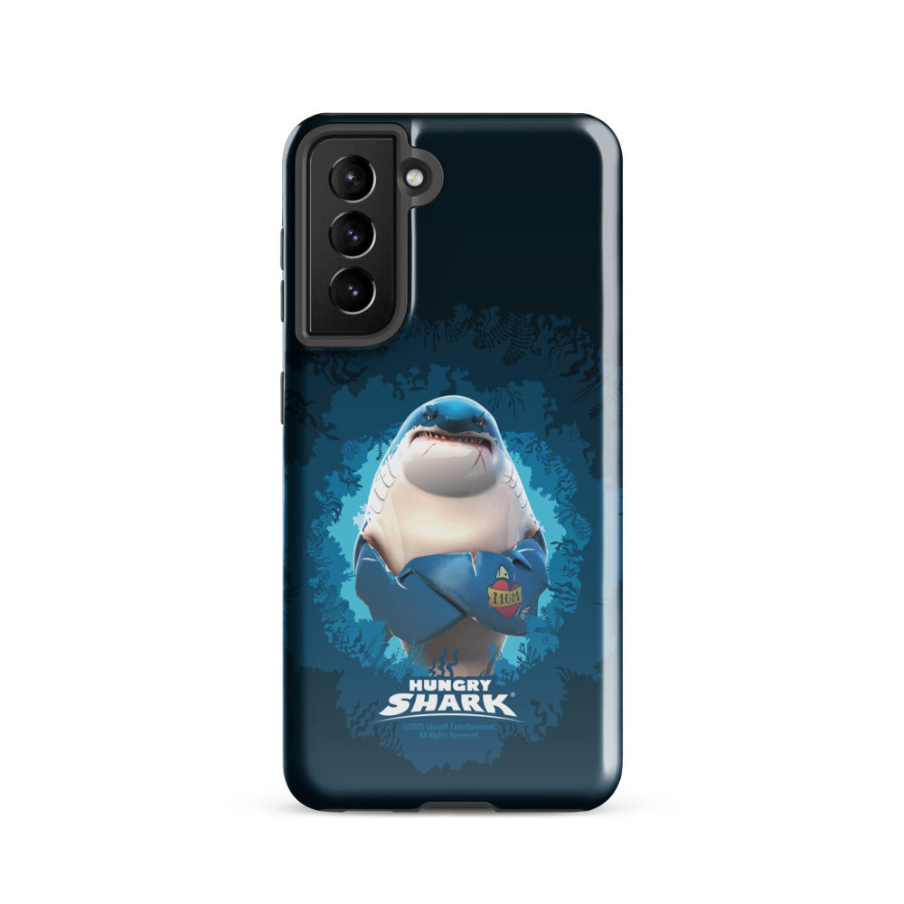 Hungry Shark Great White Samsung Tough Phone Case Samsung Galaxy S21