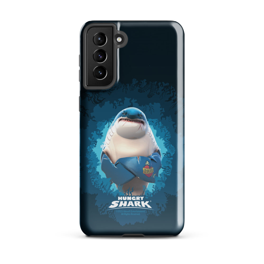 Hungry Shark Great White Samsung Tough Phone Case Samsung Galaxy S21 Plus