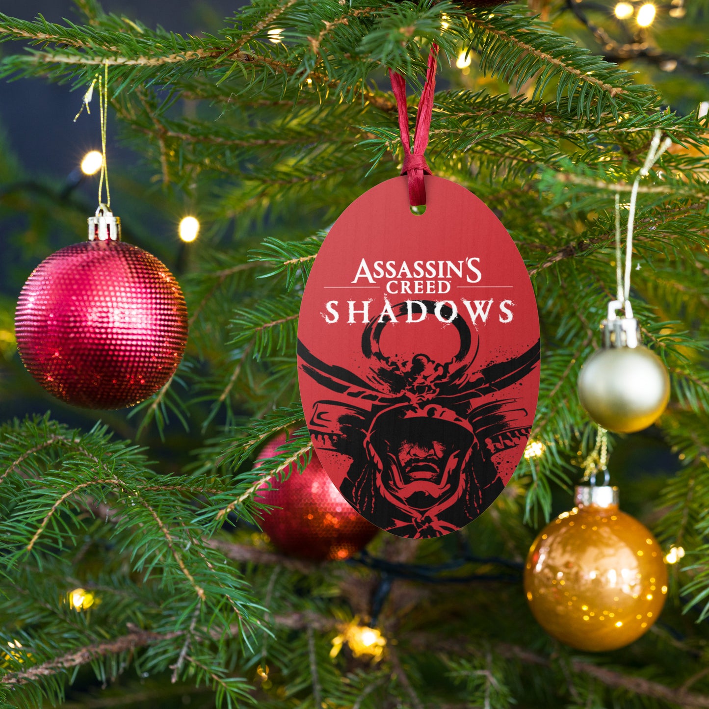 Assassin's Creed Shadows Wooden Holiday Ornament