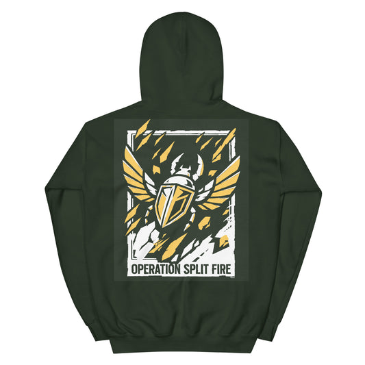 Six siege hoodie operation split fire - forest green